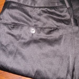 Vintage Satin Black Fitted Pants